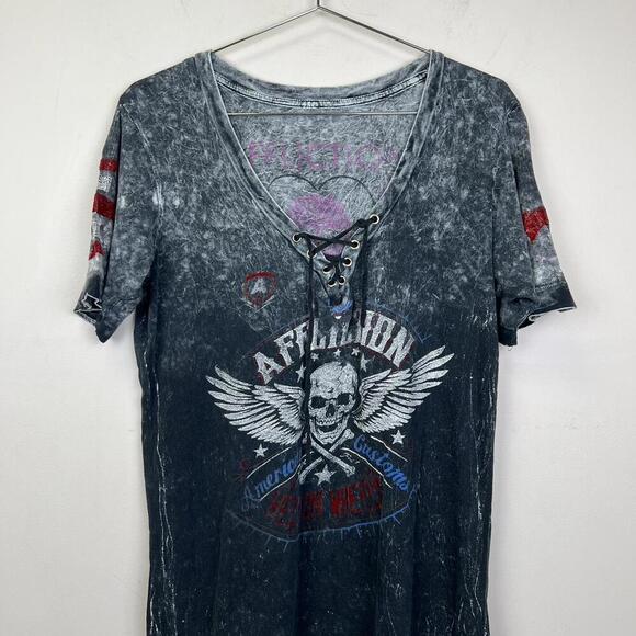 Vintage Y2K Affliction Vintage Skull T-Shirt - Distressed - Picture 3 of 5
